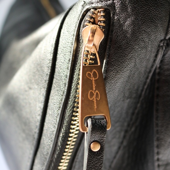 Jessica Simpson Black Faux Leather "Sierra Hobo" Handbag Shoulder Bag Purse - Picture 7 of 12